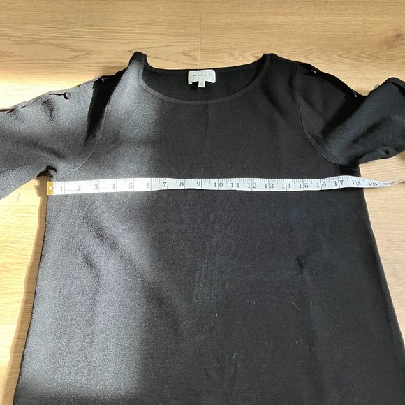 Milly button up bell sleeve knit dress size medium - Picture 6 of 8